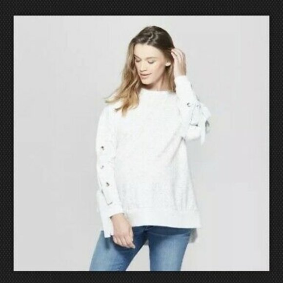 Isabel Maternity by Ingrid & Isabel Sweaters - *3/$18*Isabel Maternity Lace-Up Sleeve Sweater